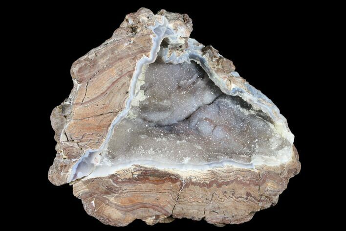 Crystal Filled Dugway Geode (Polished Half) - Utah #176752